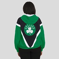 Women's WEAR by Erin Andrews  Black/Kelly Green Boston Celtics Colorblock Full-Zip Hoodie Windbreaker Jacket