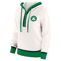 Sweat à capuche crème Boston Celtics grande taille pour femme de la marque WEAR by Erin Andrews