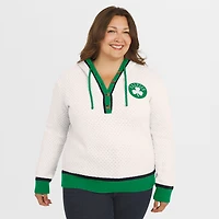 Sweat à capuche crème Boston Celtics grande taille pour femme de la marque WEAR by Erin Andrews
