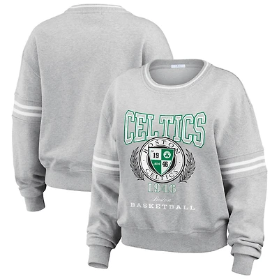 Sweat-shirt à capuche en molleton French Terry gris chiné Boston Celtics pour femme WEAR by Erin Andrews