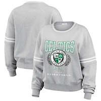 Sweat-shirt à capuche en molleton French Terry gris chiné Boston Celtics pour femme WEAR by Erin Andrews