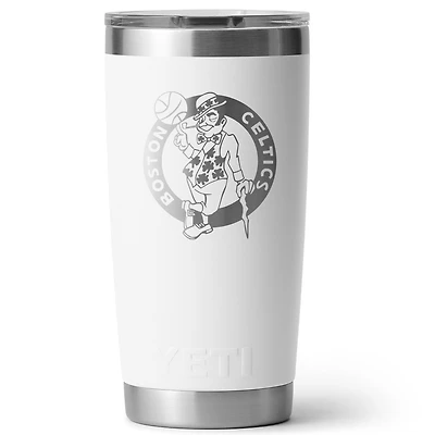 YETI White Boston Celtics 20oz. Rambler Tumbler with Magslider Lid