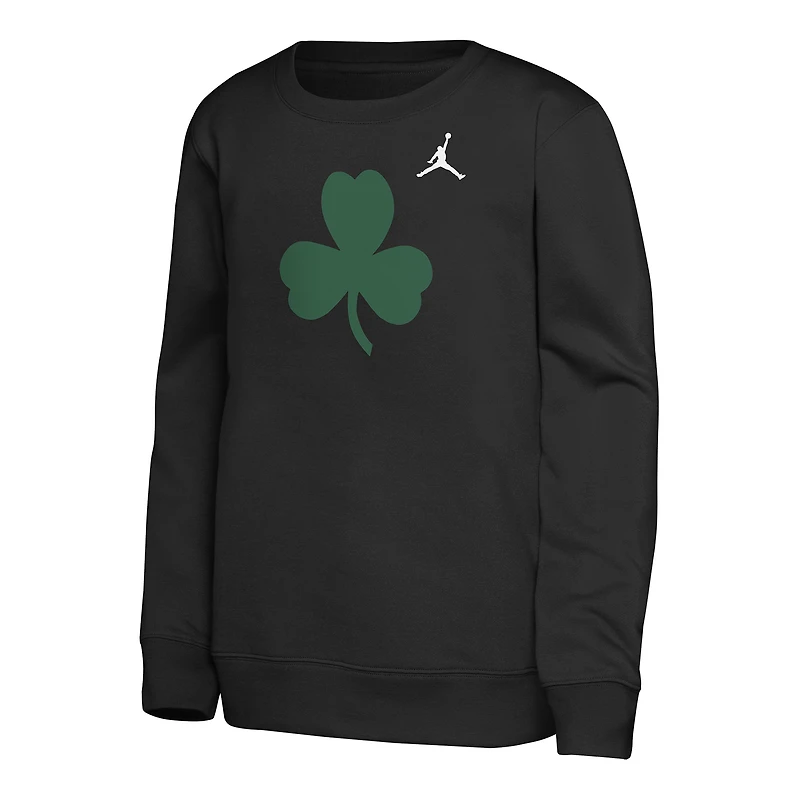 Youth Jordan Brand Black Boston Celtics Courtside Statement Edition Sweatshirt