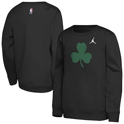 Youth Jordan Brand Black Boston Celtics Courtside Statement Edition Sweatshirt