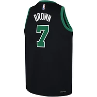 Maillot Swingman Jordan Brand Jaylen Brown noir Boston Celtics pour enfant - Édition Statement