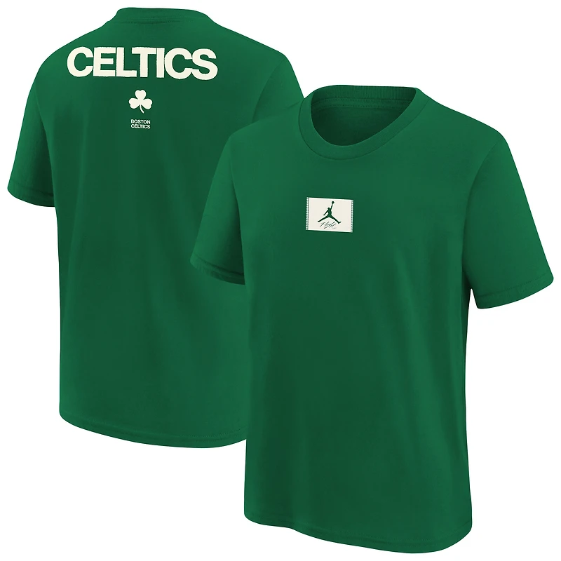 T-shirt Jordan Brand Kelly Green pour jeunes Boston Celtics Courtside Statement 85