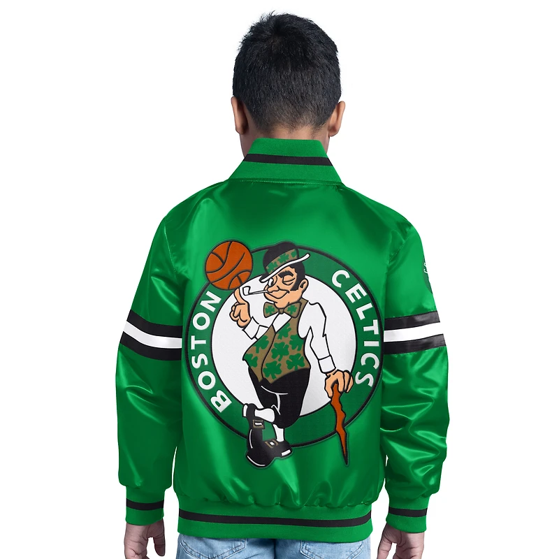 Veste universitaire à boutons-pression pour jeunes Boston Celtics Scrimmage Kelly Green