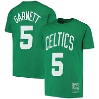 Youth Kevin Garnett Kelly Green Boston Celtics Hardwood Classics Name & Number T-Shirt
