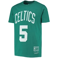 T-shirt avec nom et numéro Kevin Garnett Kelly Green Boston Celtics Hardwood Classics pour jeune