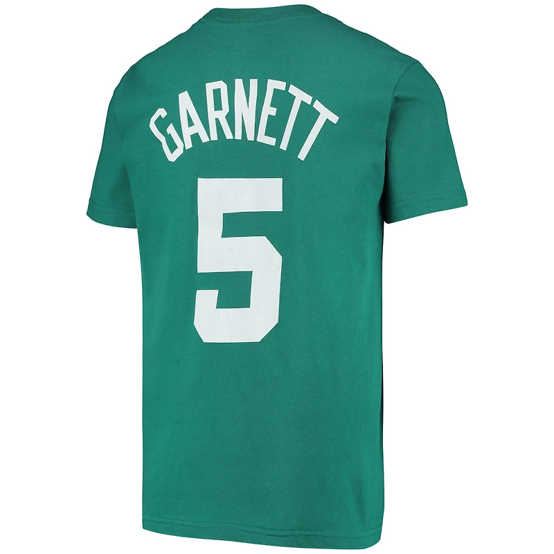 Youth Kevin Garnett Kelly Green Boston Celtics Hardwood Classics Name & Number T-Shirt