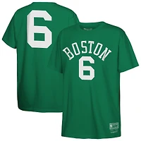 Youth Mitchell & Ness Bill Russell Kelly Green Boston Celtics Hardwood Classics Name Number T-Shirt