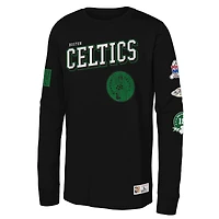 T-shirt à manches longues Mitchell & Ness noir pour jeunes Boston Celtics Hardwood Classics Training Camp