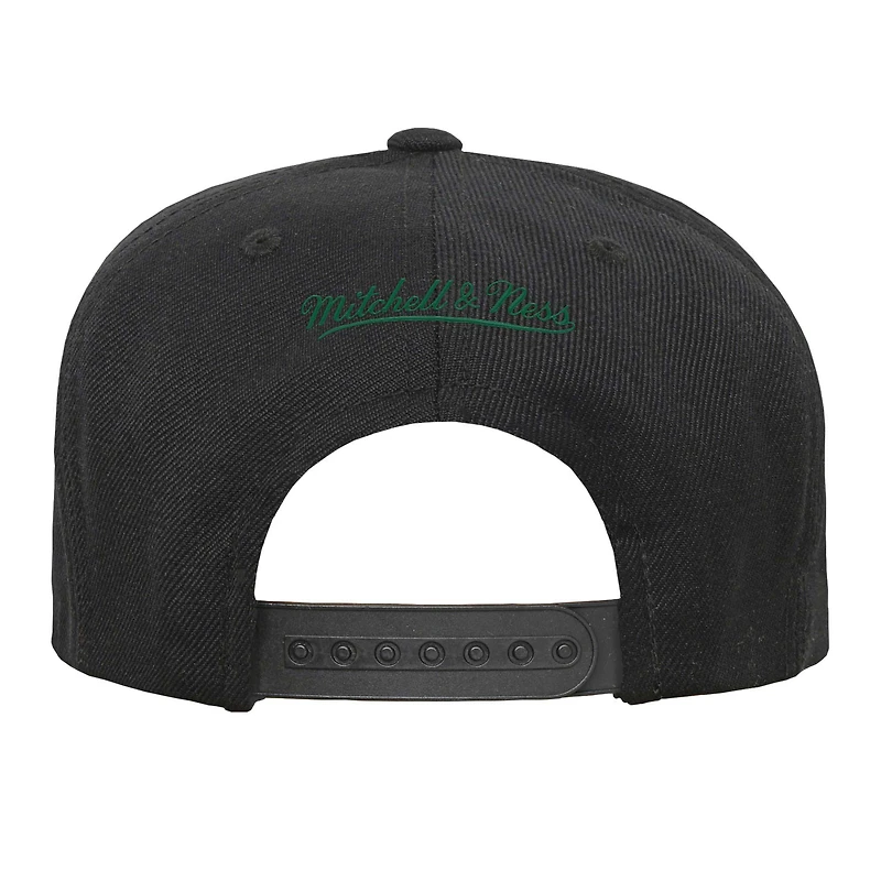Casquette snapback noire Boston Celtics Team Script pour jeune Mitchell & Ness