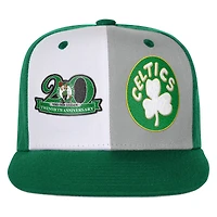Casquette snapback double anniversaire Mitchell & Ness Kelly Green Boston Celtics pour jeunes