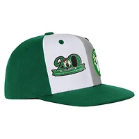 Casquette snapback double anniversaire Mitchell & Ness Kelly Green Boston Celtics pour jeunes