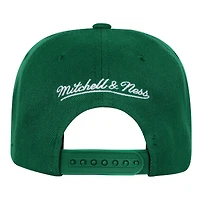 Casquette snapback double anniversaire Mitchell & Ness Kelly Green Boston Celtics pour jeunes