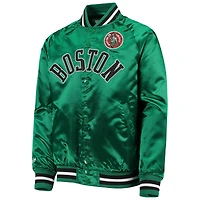 Mitchell & Ness Kelly Green Boston Celtics Hardwood Classics Satin Raglan Full-Snap Jacket