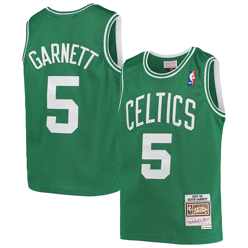 Maillot Swingman Mitchell & Ness Kevin Garnett Kelly Green Boston Celtics 2007/08 Hardwood Classics pour jeunes