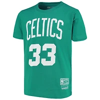 Youth Mitchell & Ness Larry Bird Kelly Green Boston Celtics Hardwood Classics Name Number T-Shirt