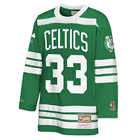Maillot de hockey tendance Maxxed Out 2.0 des Celtics Boston pour jeunes Mitchell & Ness Larry Bird Kelly Green