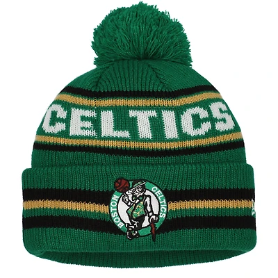 Youth New Era Kelly Green Boston Celtics Classic Cuffed Knit Hat with Pom