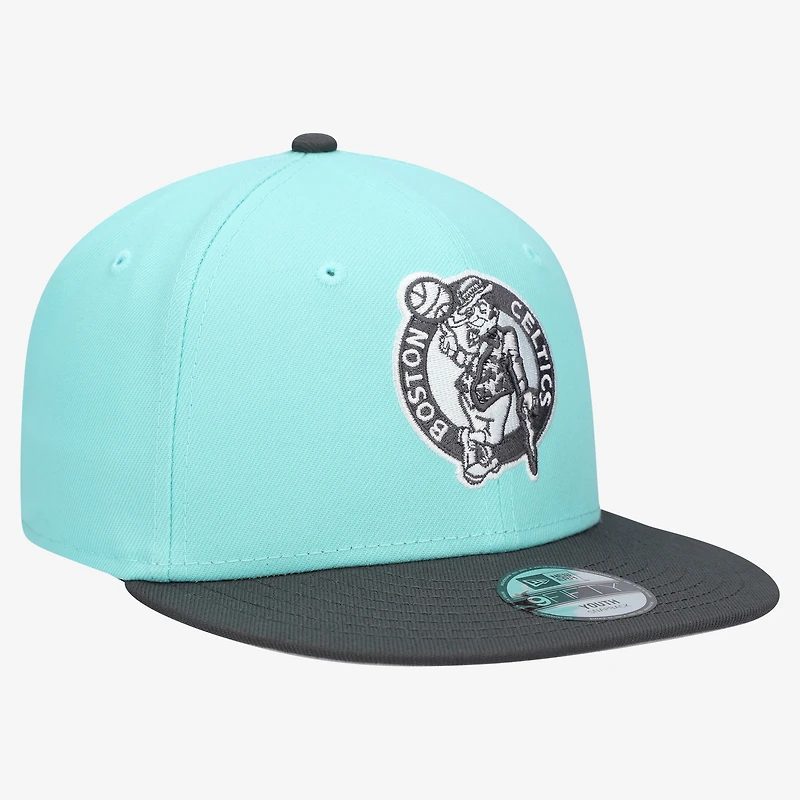 Youth New Era Turquoise/Charcoal Boston Celtics 9FIFTY Snapback Hat