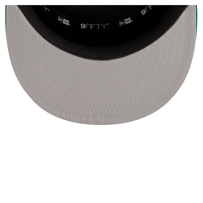Casquette snapback New Era 9FIFTY blanche/vert Kelly Boston Celtics 2025 NBA Tip Off Split Panel pour jeunes