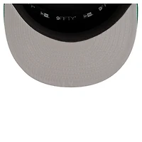 Casquette snapback New Era 9FIFTY blanche/vert Kelly Boston Celtics 2025 NBA Tip Off Split Panel pour jeunes