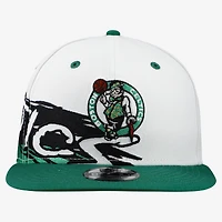 Casquette snapback New Era 9FIFTY blanche et vert Kelly pour jeunes, Boston Celtics.