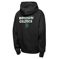 Sweat à capuche Nike Courtside Club Premiere noir pour jeunes, Boston Celtics, de la marque Nike.