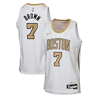 Youth Nike Jaylen Brown White Boston Celtics 2025/26 City Edition Swingman Jersey