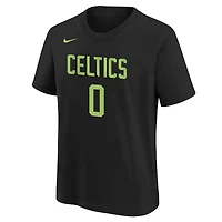T-shirt Nike pour jeune Jayson Tatum noir Boston Celtics 2024/25 City Edition avec nom et numéro