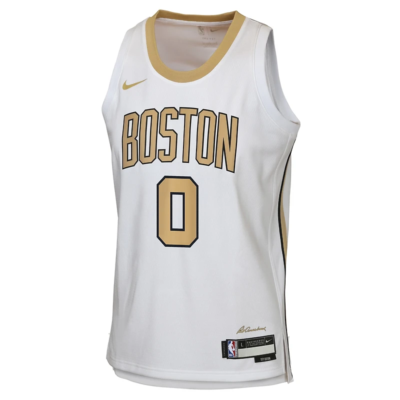 Youth Nike Jayson Tatum White Boston Celtics 2025/26 City Edition Swingman Jersey