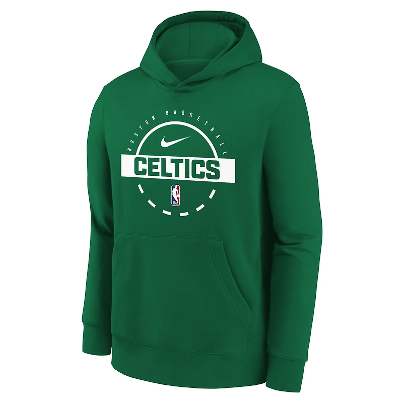 Youth Nike Kelly Green Boston Celtics Club Fleece Practice Hoodie