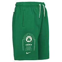 Youth Nike Kelly Green Boston Celtics Courtside Club Fleece Shorts