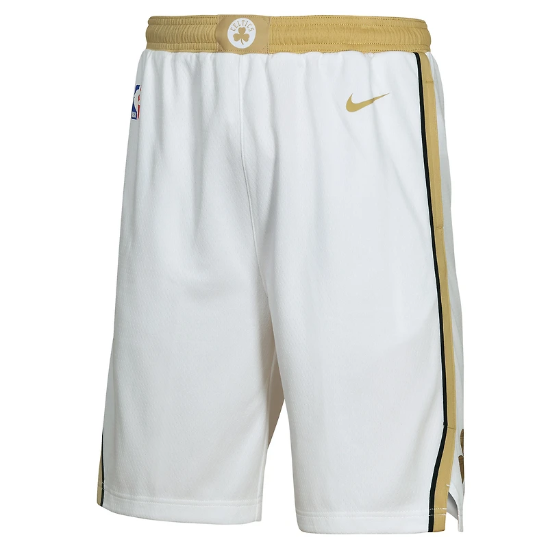 Youth Nike White Boston Celtics 2025/26 City Edition Swingman Performance Shorts