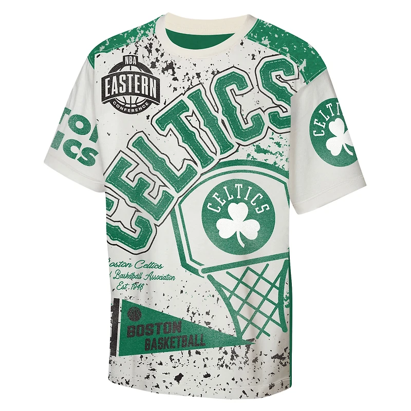 T-shirt imprimé intégral Youth Outerstuff Cream Boston Celtics Top Player
