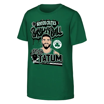 T-shirt de joueur baseball vert Jayson Tatum Kelly des Boston Celtics pour jeunes Outerstuff