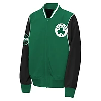 Coupe-vent zippé Youth Outerstuff vert Kelly/noir Boston Celtics Two-Pointer