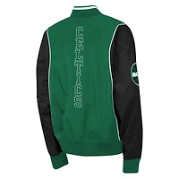 Youth Outerstuff Kelly Green/Black Boston Celtics Two-Pointer Full-Zip Windbreaker