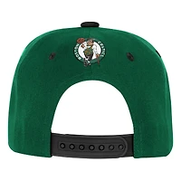 Casquette snapback bicolore vert Kelly/noir des Boston Celtics pour jeunes Outerstuff