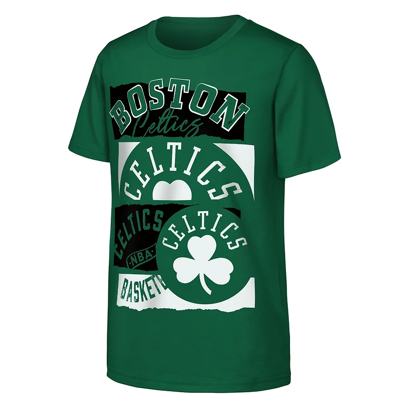 Youth Outerstuff Kelly Green Boston Celtics the Paint Alternate Logo T-Shirt
