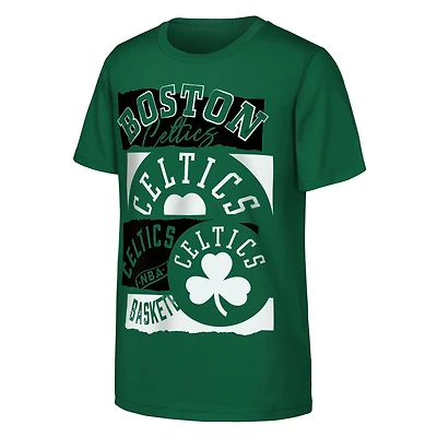 Youth Outerstuff Kelly Green Boston Celtics the Paint Alternate Logo T-Shirt