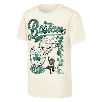T-shirt naturel pour jeunes Outerstuff avec talon de billet des Boston Celtics