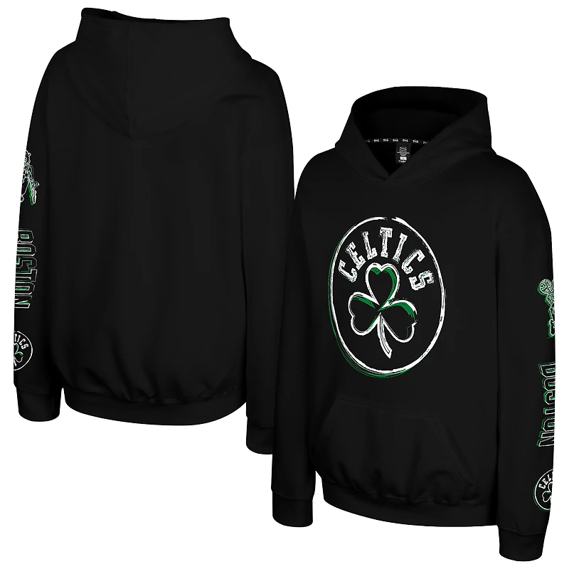 Sweat à capuche Youth Stadium Essentials noir Boston Celtics Legends Elementized