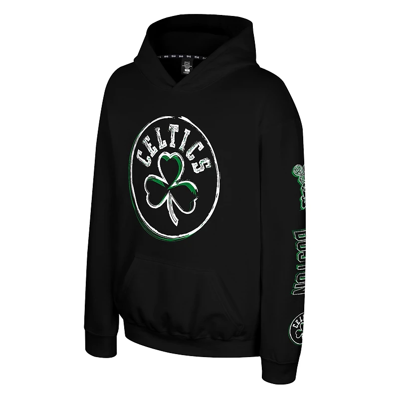 Youth Stadium Essentials Black Boston Celtics Legends Elementized Hoodie