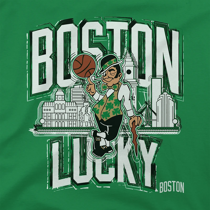 Youth Stadium Essentials Kelly Green Boston Celtics Mascot City Elementized T-Shirt