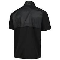 Veste adidas noire à manches courtes et quart de zip pour hommes Boston College Eagles Sideline AEROREADY