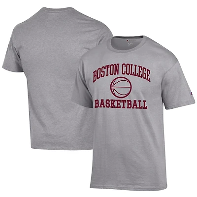 T-shirt de basket-ball gris Champion pour homme avec logo emblématique des Boston College Eagles