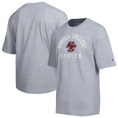 Men's Champion  Heather Gray Boston College Eagles Weathered Team T-Shirt